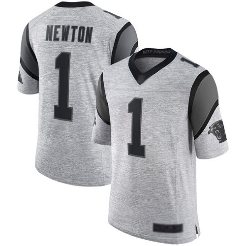 Carolina Panthers Limited Gray Men Cam Newton Jersey NFL Football 1 Gridiron II